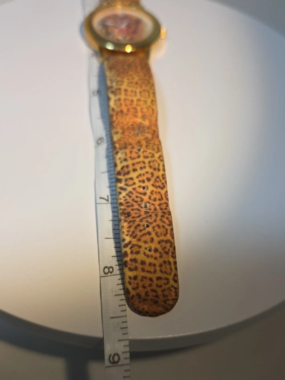Leopard Print Gold-Tone Women's Watch